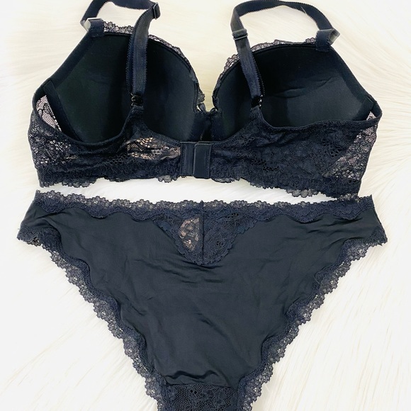 36C/M Victoria’s Secret Lined Demi Bra & Cheekini Set - Picture 5 of 11